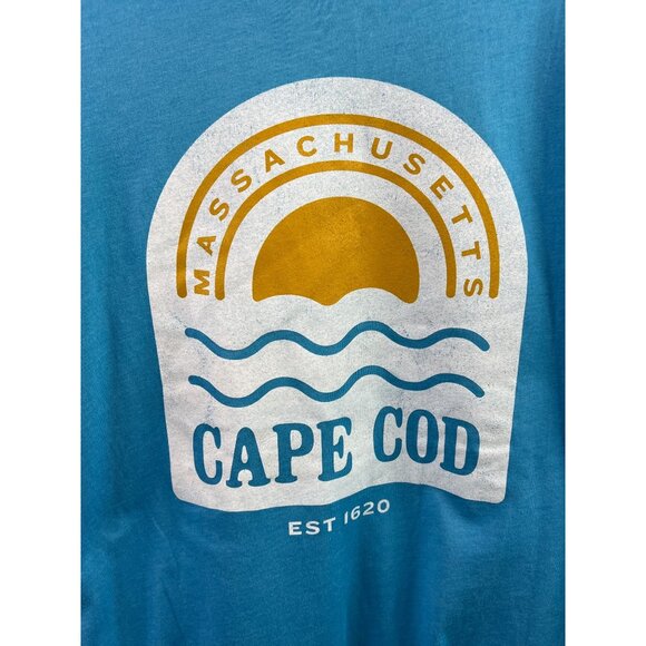 Massachusetts Cape Cod T-Shirt Medium Blue Crewneck Short Sleeve Cotton USA - Picture 3 of 6